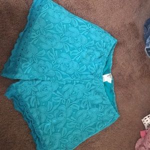 Longer lace shorts